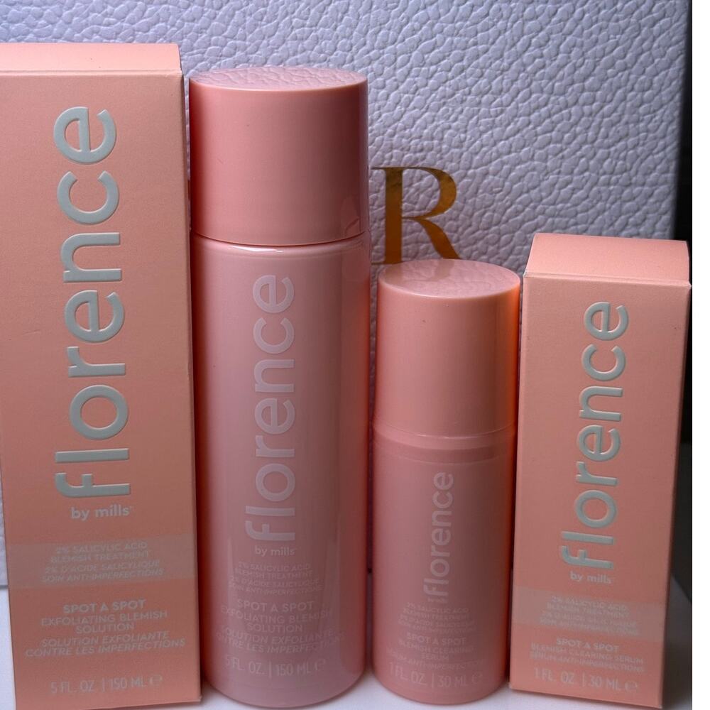 florence by mills Spot A Spot Acne Exfoliating Solution - 5 fl oz and 1 floz